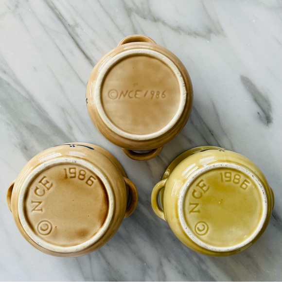 NCE Double Handled Crocks•Set of (3)•Soups~Appetizers~Casseroles•VINTAGE 1986 - Picture 10 of 13